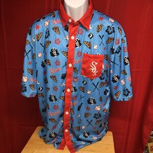 Destroyer Rocks Chicago White Sox Beggars Pizza Button Up S/S Hawaiian Shirt XL